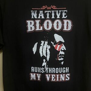 Black Native American Blood Medium Shirt